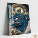 Lord Shree Krishna Metal Poster | Divine wall Poster 002