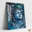 Lord Shree Krishna Metal Poster | Divine wall Poster 003