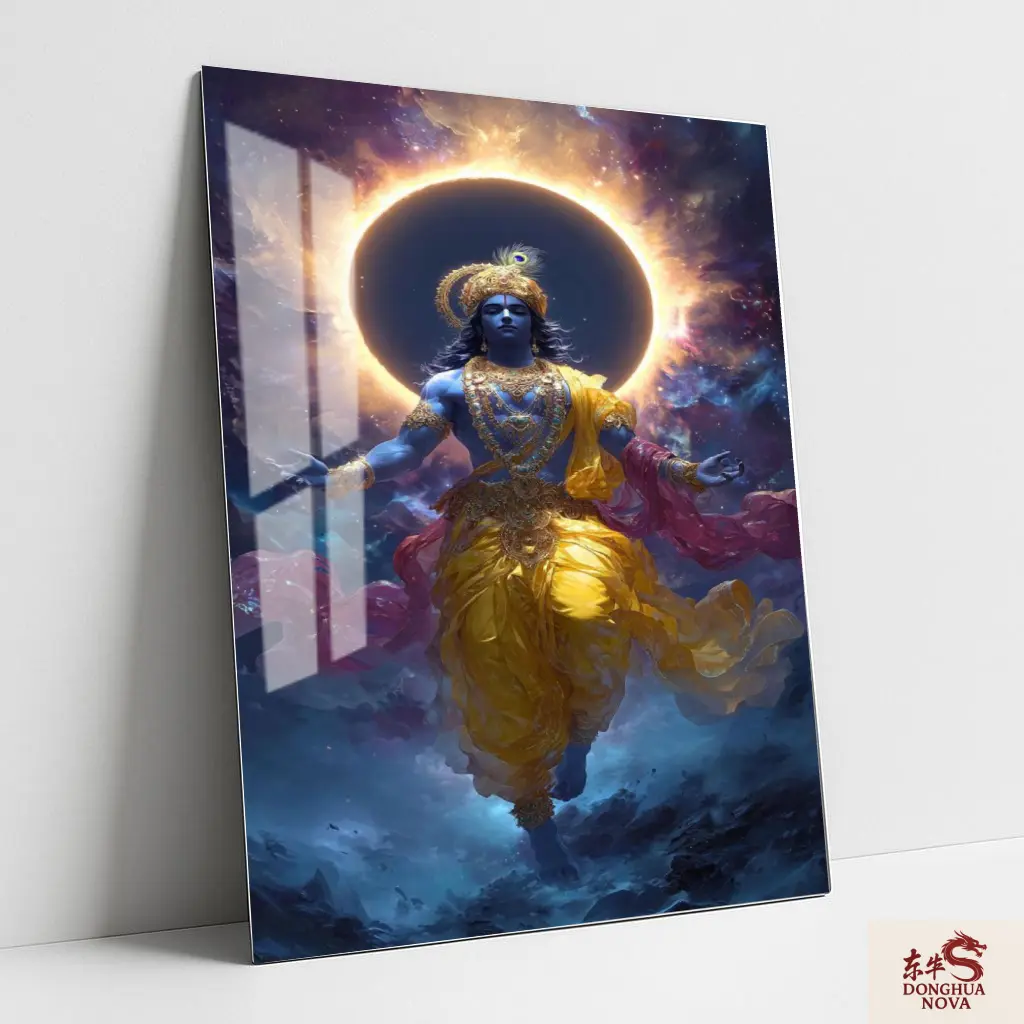 Shree Krishna Metal Poster | Divine wall Poster 005 (0.45mm)
