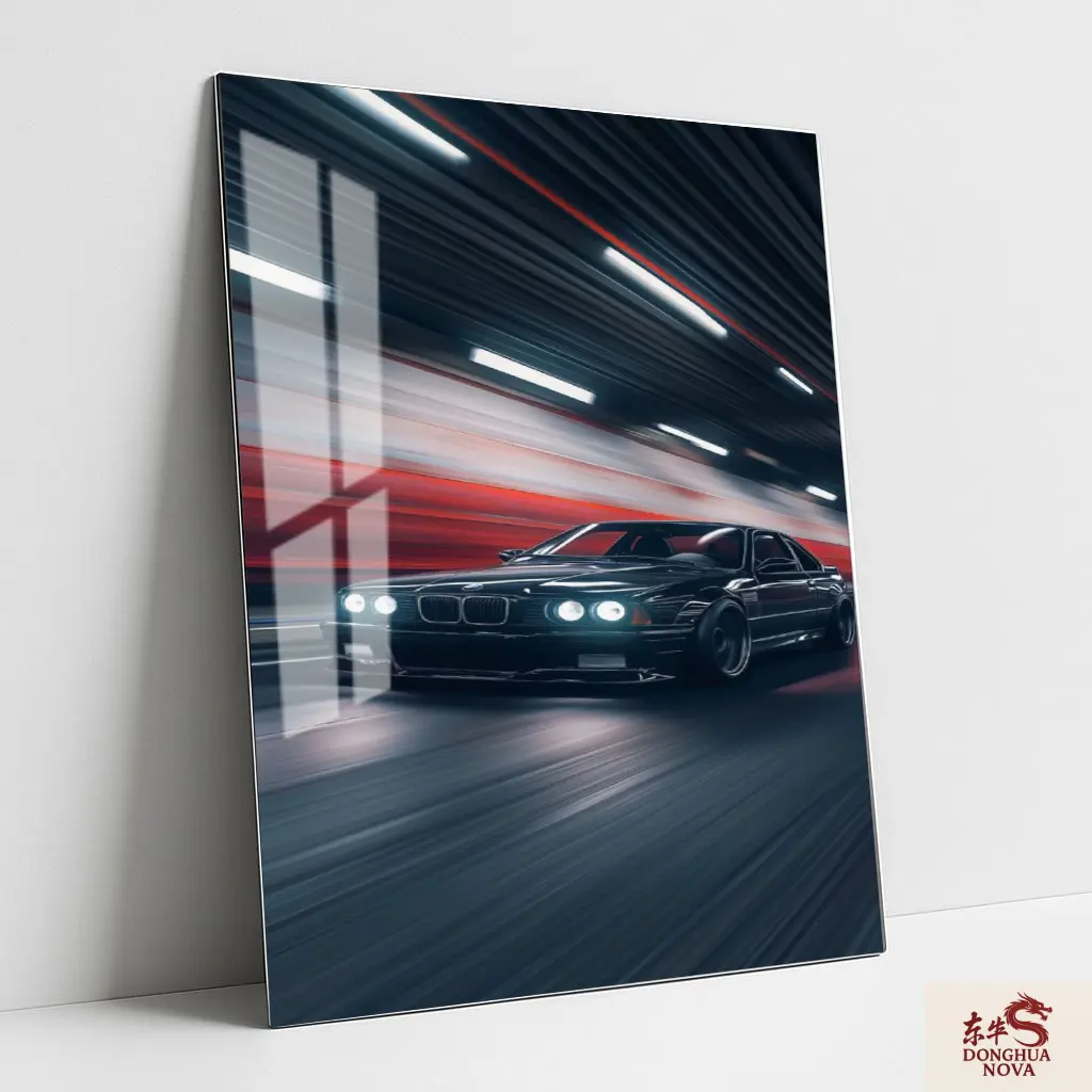 BMW E34 M5 Metal Poster | Cars & Bike wall Poster 004 (0.45mm)