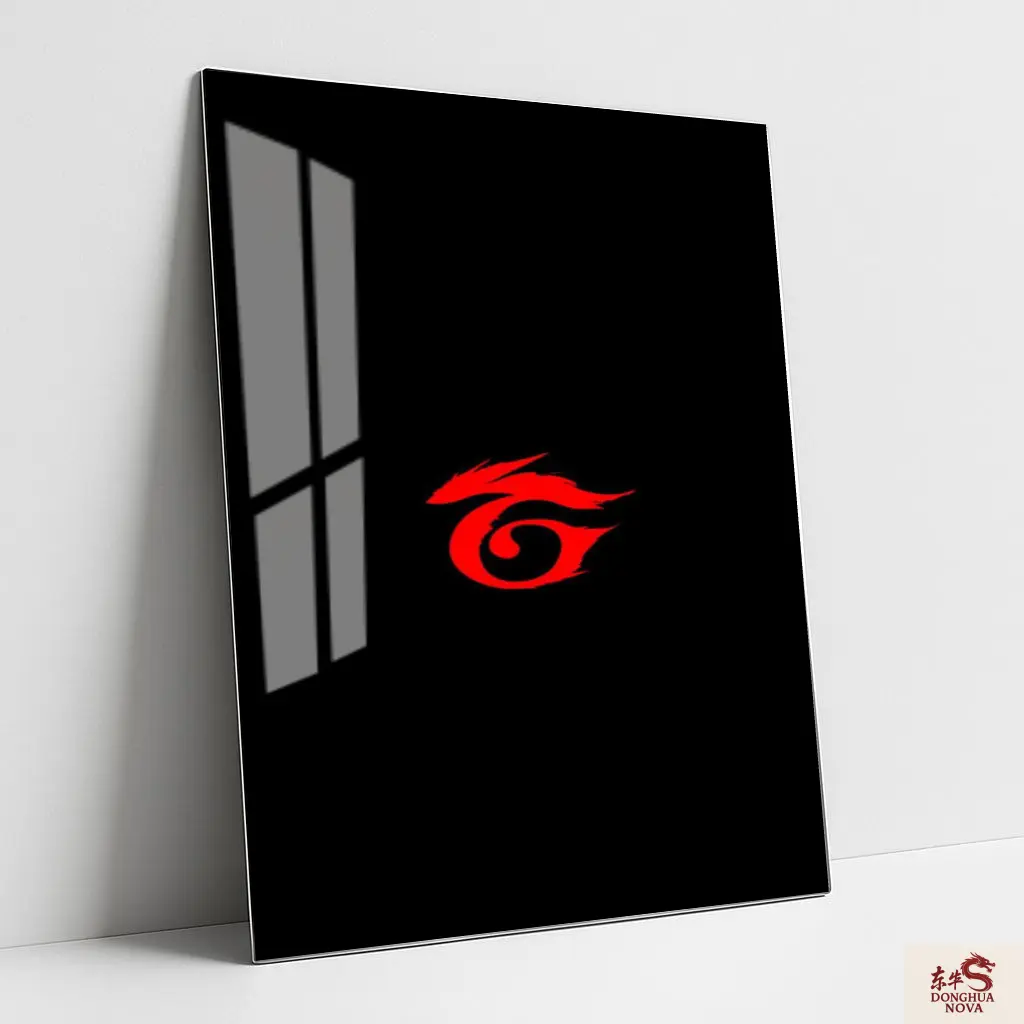 GARENA LOGO WITH BLACK SCREEN Metal Poster | Games & Sports wall Poster 006 (0.45mm)