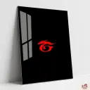 GARENA LOGO WITH BLACK SCREEN Metal Poster | Games & Sports wall Poster 006