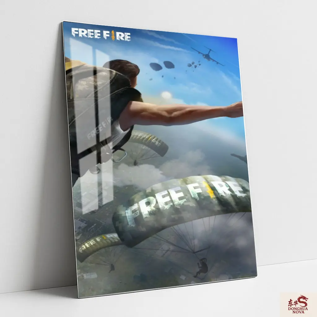 FREE FIRE SEASON 1 LOG IN PIC Metal Poster | Games & Sports wall Poster 008 (0.45mm)