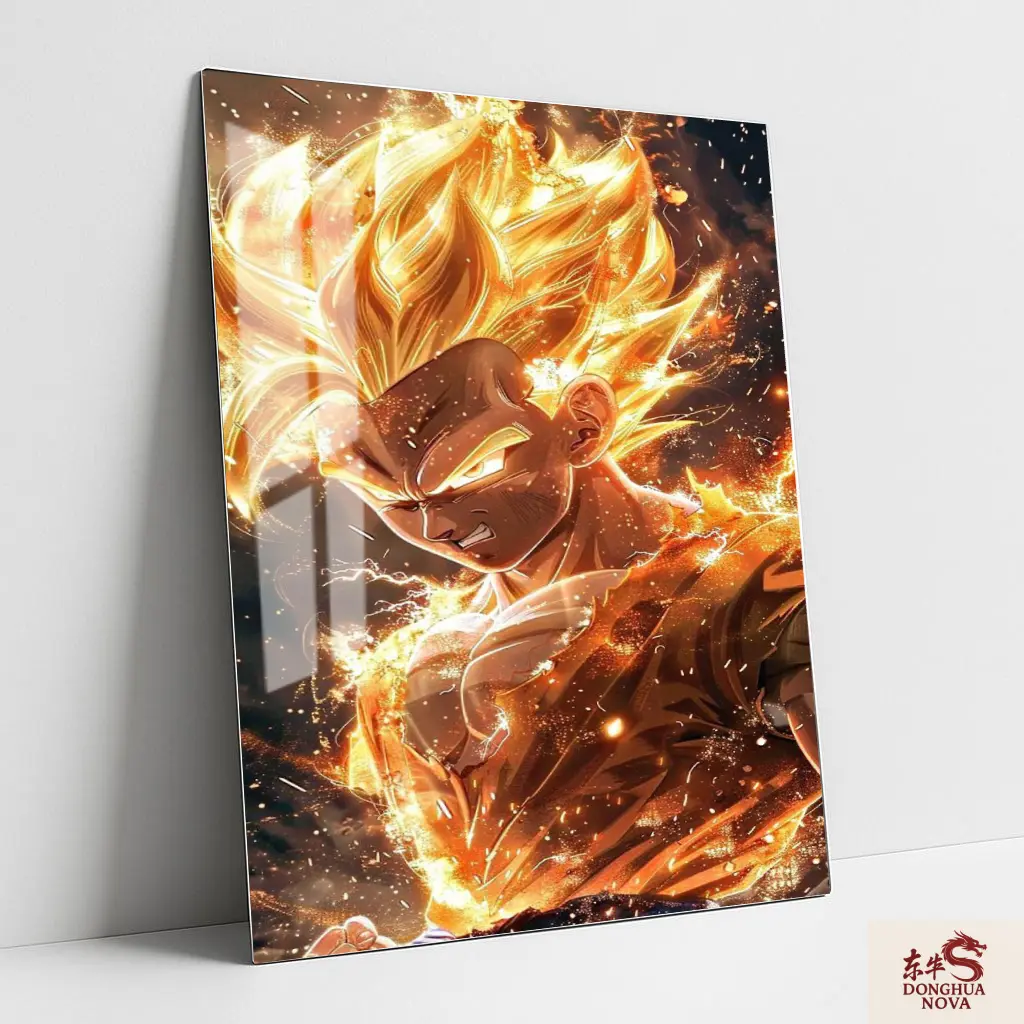 GOKU SS2 Metal Poster | DBZ Anime wall Poster 017 (0.45mm)